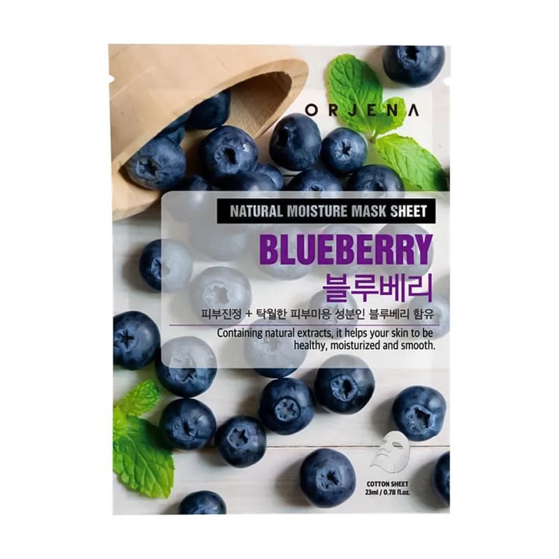 Тканинна маска для обличчя ORJENA Natural Moisture Mask Sheet Blueberry з чорницею, 23 мл